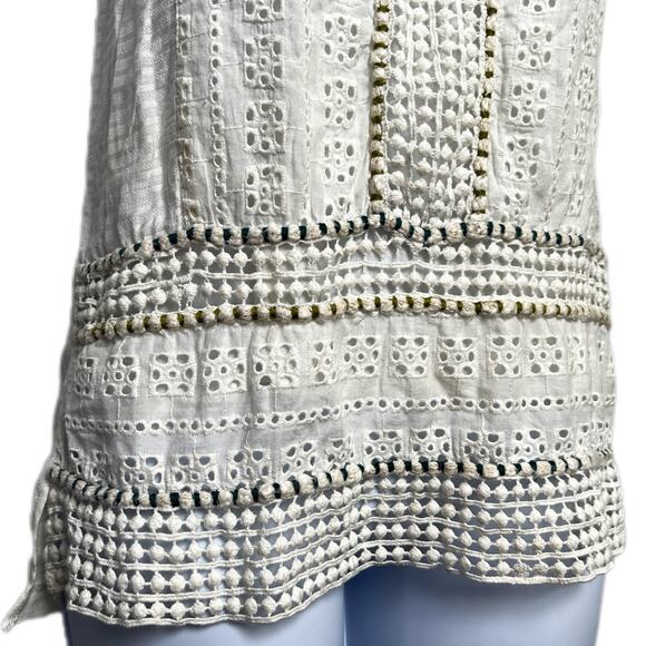 Anthropologie Akemi + Kin Boho Eyelet Knit Sleeveless Top/XS - Picture 5 of 8